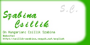 szabina csillik business card